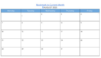 Preview of 2023- 2024 Editable School Year Calendar