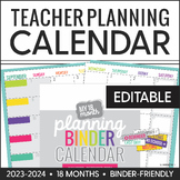 [Expires Soon] 2023-2024 Editable Teacher Planning Calenda