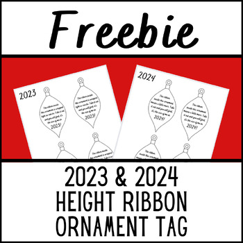 Preview of 2023 & 2024 Height Ribbon Ornament Freebie