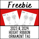 2023 & 2024 Height Ribbon Ornament Freebie