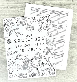 Preview of 2023-2024 Homeschool Progress Tracker Keep Track of Days, Subjects, Assessments