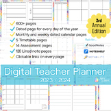2023/2024 Interactive Digital Teacher Planner | Goodnotes 