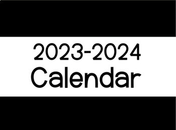 Preview of 2023-2024 Interactive Promethean ActivInspire Calendar