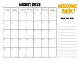 2023/2024 Monthly Calendar