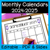 Editable Monthly Calendar Google Slide - Printable 2024 20