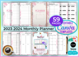 2023-2024 Monthly Planner CANVA Template