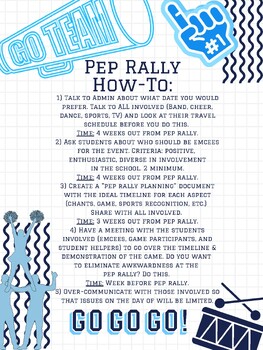 Preview of Pep Rally How-To Checklist