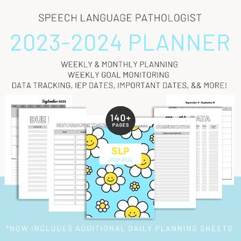 Preview of 2023-2024 Speech Language Pathologist Planner, 2023-2024 Speech Teacher Planner