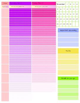 Preview of 2023-2024 Sterling Schedules daily planner, student data recording and gradebook