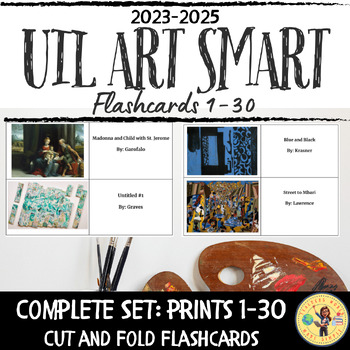 Preview of UIL Art Smart Folding Flashcards 2023-2025: Print and Fold*