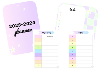 Preview of 2023-2024Printable Daisy Planner: General music, instrumental music, vocal music