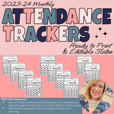 2023-24 Attendance Trackers - READY TO PRINT or EDITABLE G