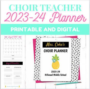 Preview of 2023-24 Choir Teacher Planner 
