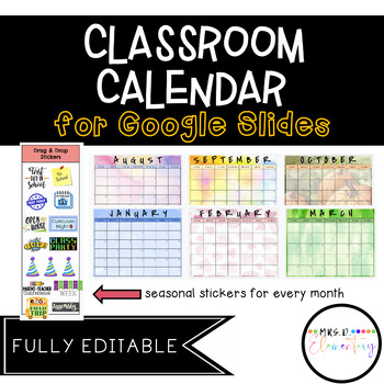 Preview of 2023-24 Classroom Calendar (EDITABLE)
