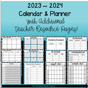 Preview of 2023 - 24 EDITABLE Calendar & Planner