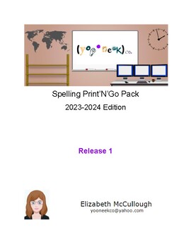 Preview of 2023-24 UIL Spelling Prep: the Print'n'Go Yooneek Co. Pack (Release 1)