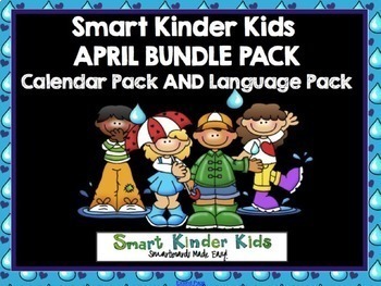 Preview of 2024 April Smartboard BUNDLE - April Calendar Math Pack AND Language Pack