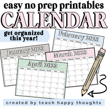 Boho Neutral Blank Monthly Planner Calendar Template