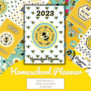 Preview of 2023 Buzby Bee Homeschool Planner for Australia and New Zealand