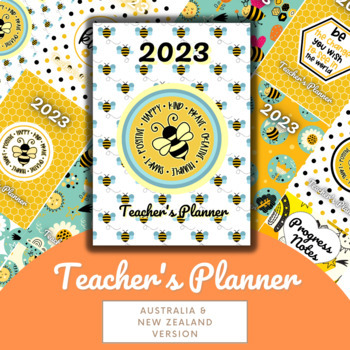 Preview of 2023 Buzby Bee Teacher's Planner for Australia and New Zealand