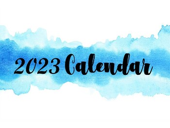 Preview of 2023 CALENDAR Planner Editable and Printable Bleue