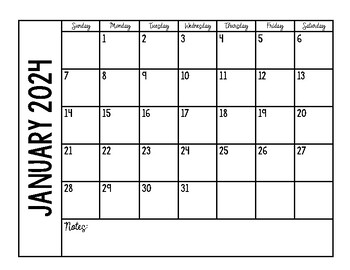 2024 Calendar By Tami Mays Kindergarten Teacher 