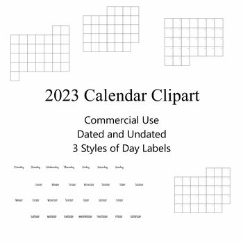 monday calendar clipart