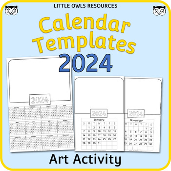 Preview of 2024 Calendar Templates - Whole Year Overview & Individual Month by Month pages