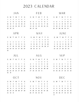 Preview of 2023 Calendar Year