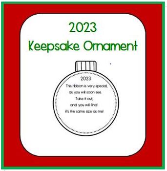 Height Ribbon Ornament Keepsake Tag - First Grade Version by Teach w Heath