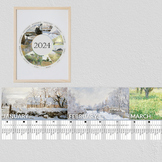 2024 "Claude Monet" Montessori Linear Calendar