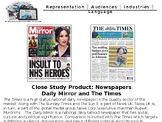 2023 Daily Mirror and The Times Media Studies Newspaper CSP