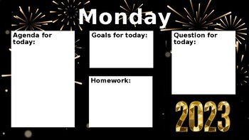 Preview of 2023 Daily Schedule Template Daily Agenda Google Slides Morning Work