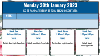 Preview of 2023 Day Planner for Interactive Board - Blue