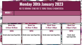 Preview of 2023 Day Planner for Interactive Board - Maroons