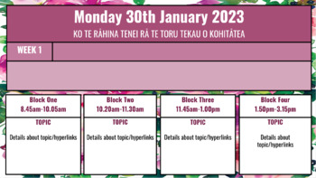 Preview of 2023 Day Planner for Interactive Board - Pinks