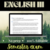 2023 English III Semester Final Exam
