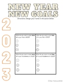 2023 Goals - New Year New Goals Worksheet/Color Sheet