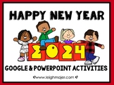 2024 Happy New Year for Google and Powerpoint Math and Lan