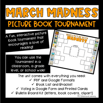 Preview of 2024 March Madness Reading Challenge Book Tournament Bracket Bulletin Board Kit