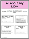 2023 Mother's Day Questionnaire All About My Mom