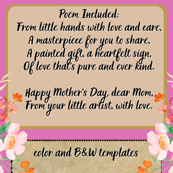 2023 Mothers Day Poem | Mother's Day Craft | Handprint / finger paint