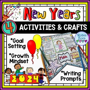 Preview of 2024 NEW YEAR'S ACTIVITIES- Growth Mindset...DIGITAL TOO! 