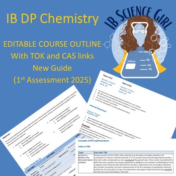 Preview of 2023 New IBDP Chemistry Guide Editable Syllabus