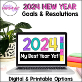 Updated: 2024 New Year Goals & Resolutions: PPT, Google and Print