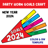 2024 New Year Party Horn Goals Craft - New Year's Resoluti