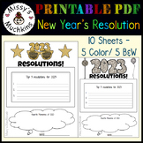 2023 New Year's Resolutions and Maze 10 total 5 each *Colo