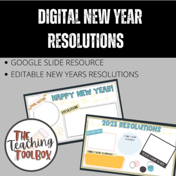 Preview of 2023 New Years Resolutions -- Digital Google Slide 