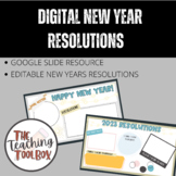 2023 New Years Resolutions -- Digital Google Slide 