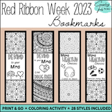 2023 Red Ribbon Week Bookmarks for Coloring Activity: Heal